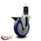 Service Caster 5'' Blue Poly Swivel 1-5/8'' Expanding Stem Caster with Brake SCC-EX20S514-PPUB-BLUE-PLB-158 - alternate 4